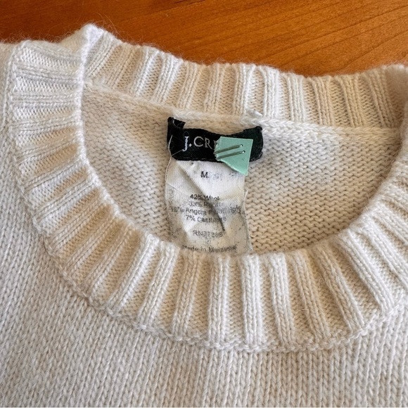 J.Crew Angora Cashmere Wool blend pullover sweater soft knit crystal embellished - Picture 3 of 6